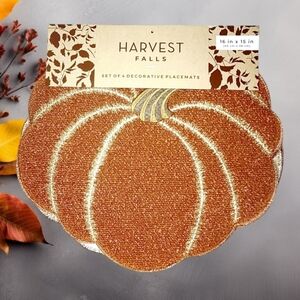 🆑️ CLEARANCE Harvest Falls Pumpkin Placemats - Set of 4
